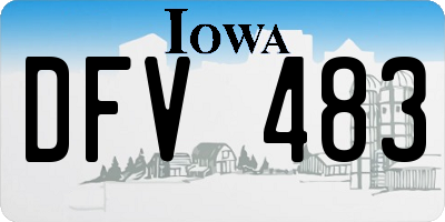 IA license plate DFV483