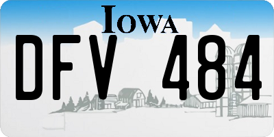 IA license plate DFV484
