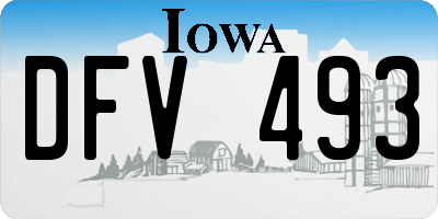 IA license plate DFV493