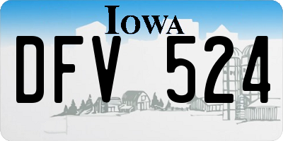 IA license plate DFV524