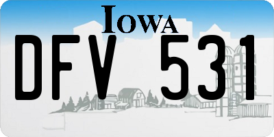 IA license plate DFV531