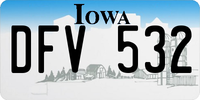 IA license plate DFV532