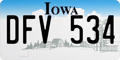 IA license plate DFV534