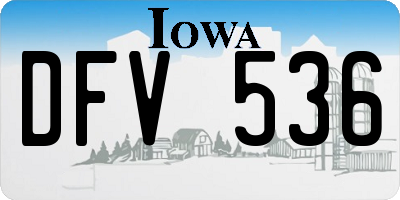 IA license plate DFV536