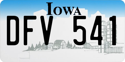 IA license plate DFV541