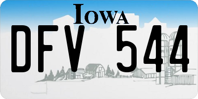 IA license plate DFV544