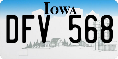 IA license plate DFV568