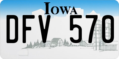 IA license plate DFV570