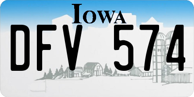 IA license plate DFV574