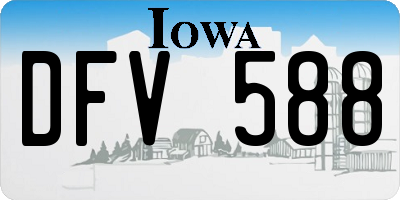 IA license plate DFV588