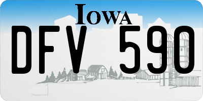 IA license plate DFV590