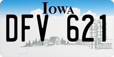 IA license plate DFV621