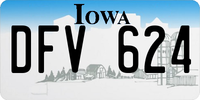 IA license plate DFV624