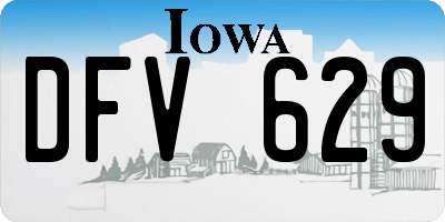 IA license plate DFV629