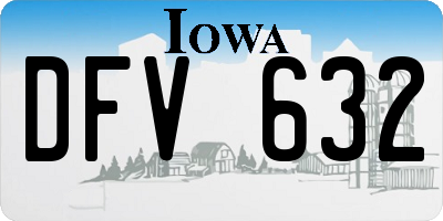 IA license plate DFV632