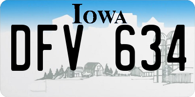 IA license plate DFV634
