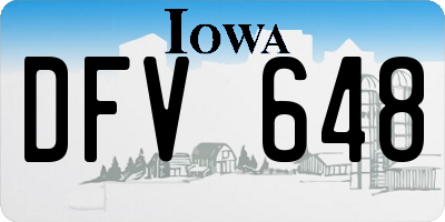 IA license plate DFV648