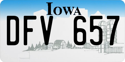 IA license plate DFV657
