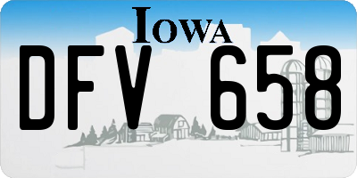 IA license plate DFV658