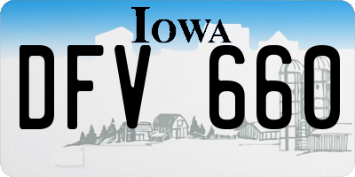 IA license plate DFV660