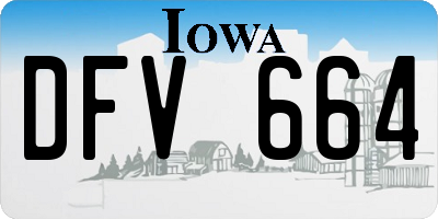 IA license plate DFV664