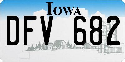 IA license plate DFV682