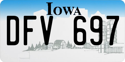 IA license plate DFV697