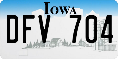 IA license plate DFV704
