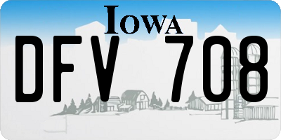 IA license plate DFV708