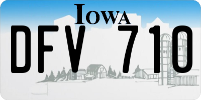 IA license plate DFV710