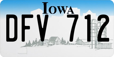 IA license plate DFV712