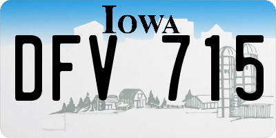 IA license plate DFV715