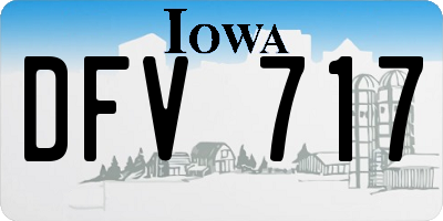 IA license plate DFV717