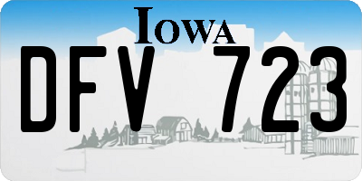 IA license plate DFV723