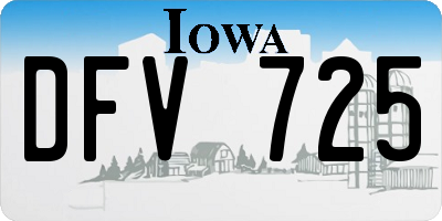 IA license plate DFV725