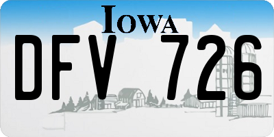IA license plate DFV726