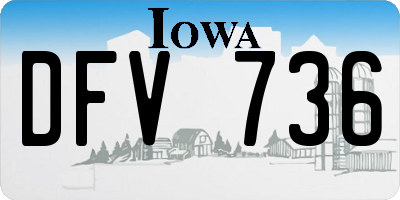 IA license plate DFV736