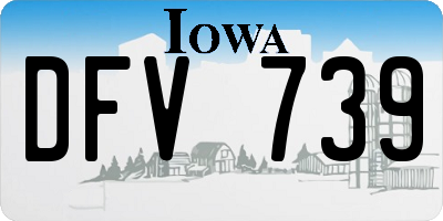IA license plate DFV739