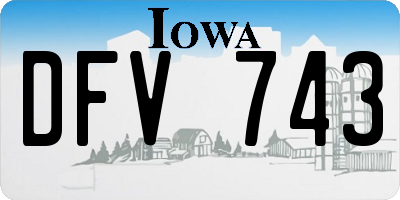 IA license plate DFV743