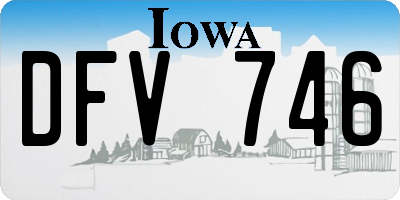 IA license plate DFV746