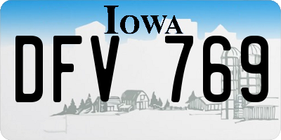 IA license plate DFV769