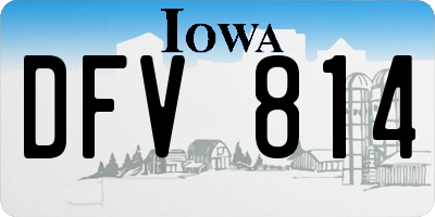 IA license plate DFV814