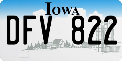 IA license plate DFV822
