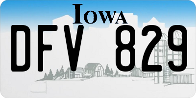 IA license plate DFV829