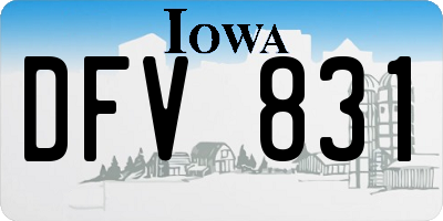 IA license plate DFV831