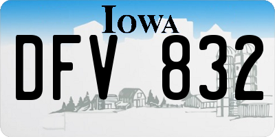 IA license plate DFV832