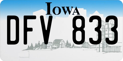 IA license plate DFV833