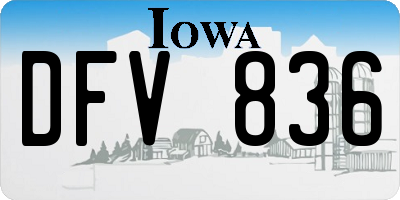IA license plate DFV836