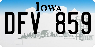 IA license plate DFV859