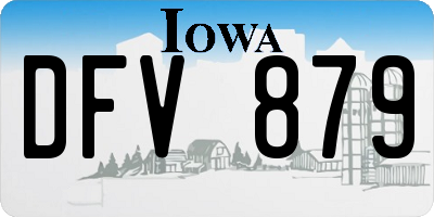 IA license plate DFV879